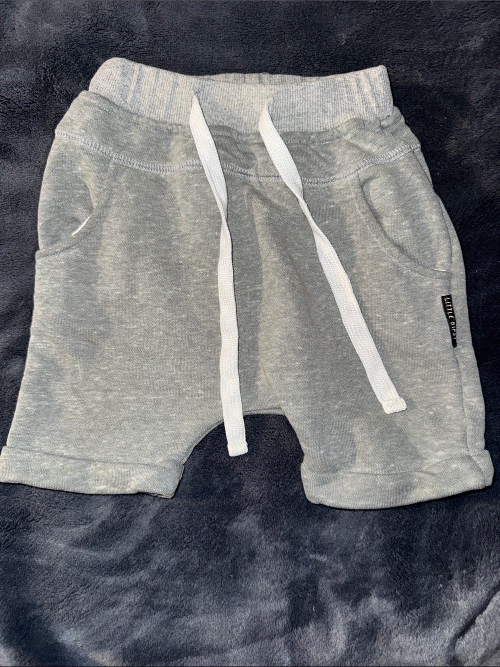 Little Bipsy light Grey Harem Drawstring Shorts